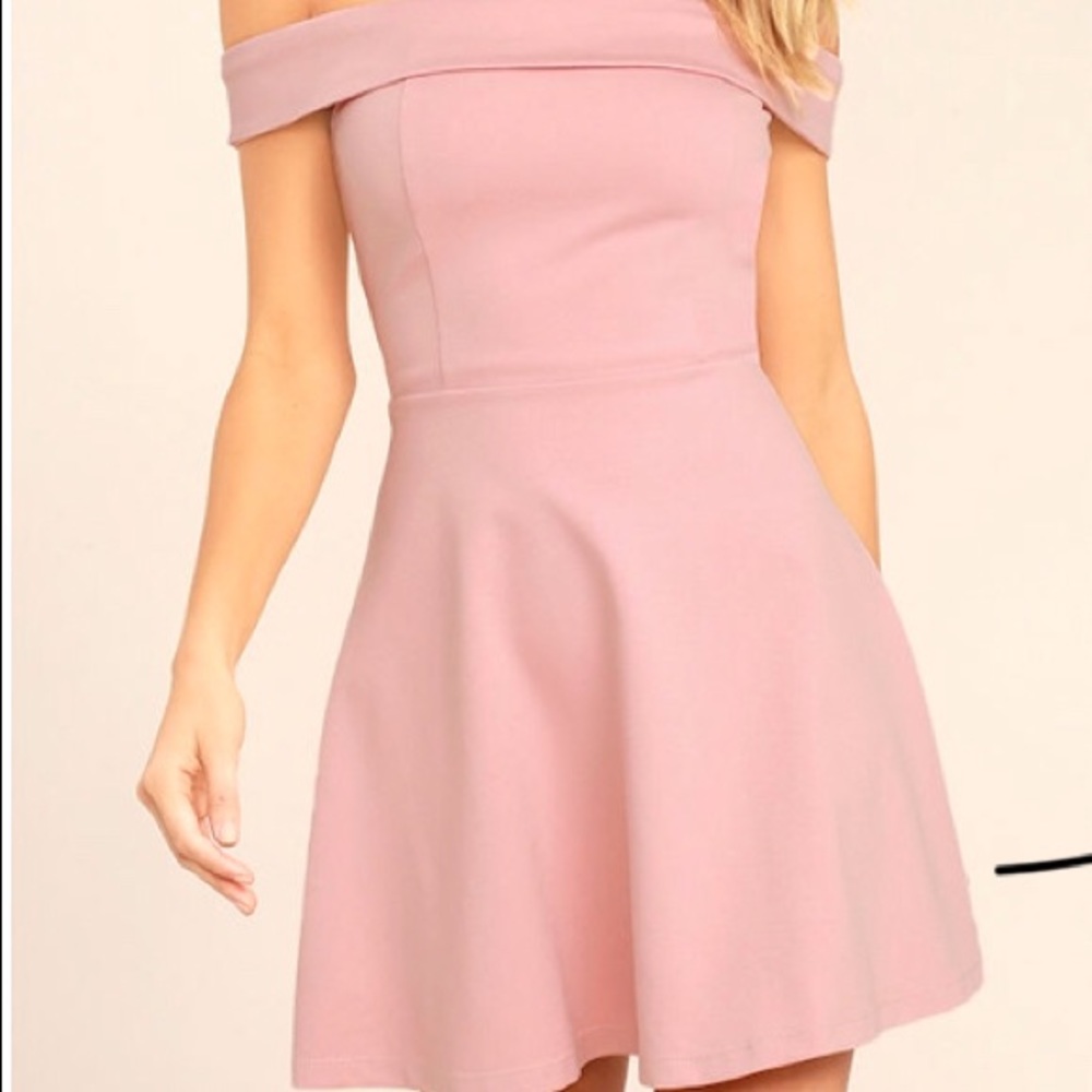 A blush pink LuLus dress